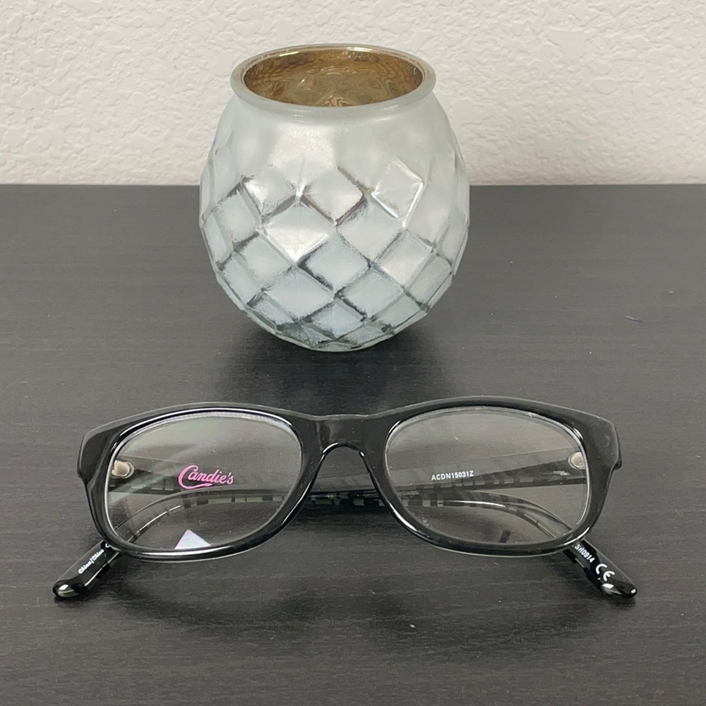 Candie's Women's Black Zebra Stripe Eyeglasses